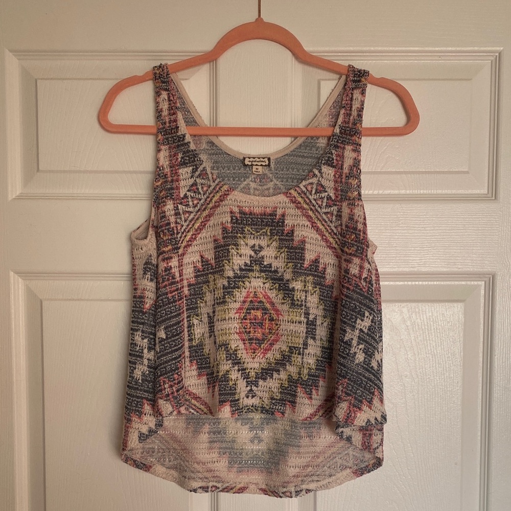 Eyeshadow Multicolor Geometric Tank Top